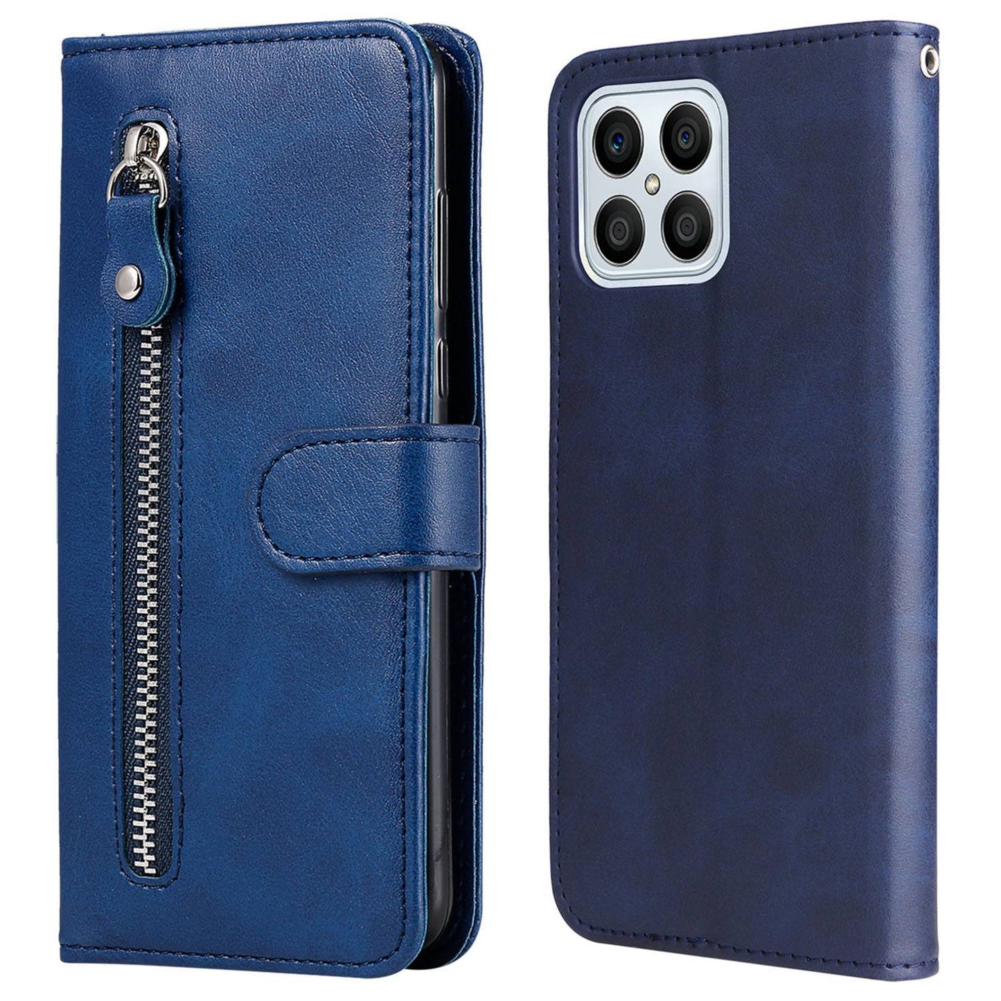For Honor X8/X30i/Play6T Pro PU Leather Wallet Folio Flip Case Zipper Pocket Stand Shockproof Protective Cover