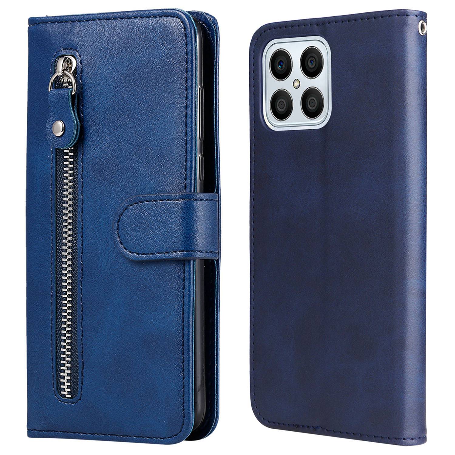 For Honor X8/X30i/Play6T Pro PU Leather Wallet Folio Flip Case Zipper Pocket Stand Shockproof Protective Cover