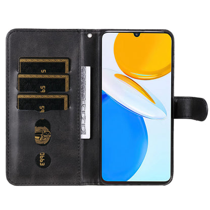 For Honor X7/Play 30 Plus 5G Wallet Phone Case PU Leather Zipper Pocket Flip Stand Design Magnetic Closure Cover