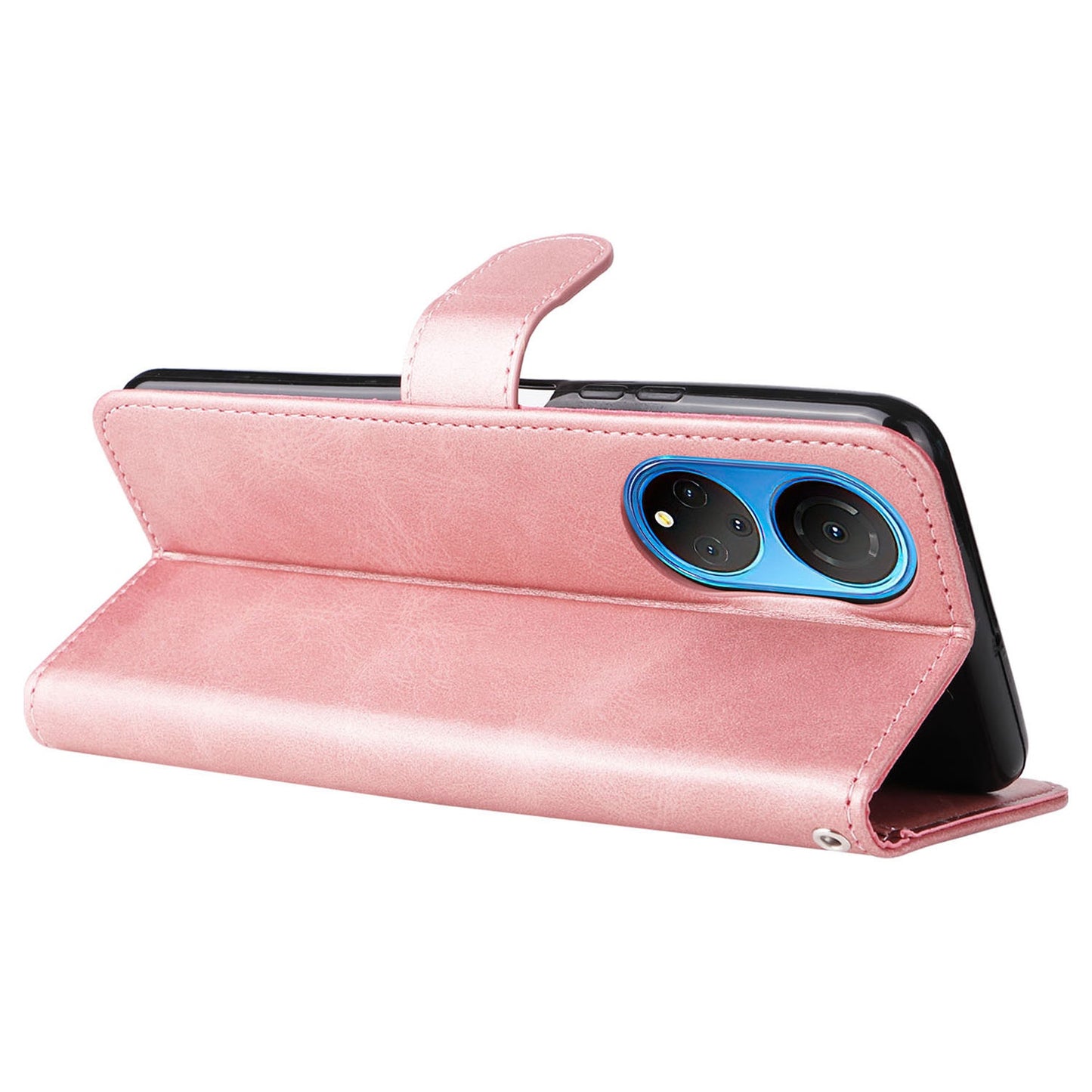 For Honor X7/Play 30 Plus 5G Wallet Phone Case PU Leather Zipper Pocket Flip Stand Design Magnetic Closure Cover
