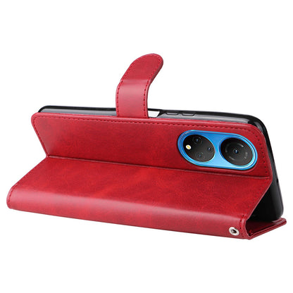 For Honor X7/Play 30 Plus 5G Wallet Phone Case PU Leather Zipper Pocket Flip Stand Design Magnetic Closure Cover