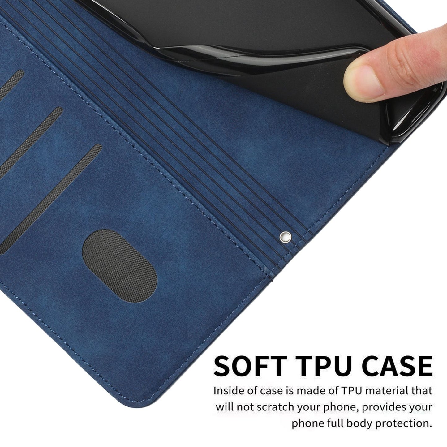For iPhone 13 Pro 6.1 inch Heart Shape Imprinted Skin-touch Feeling Case PU Leather Wallet Viewing Stand Phone Shell with Strap