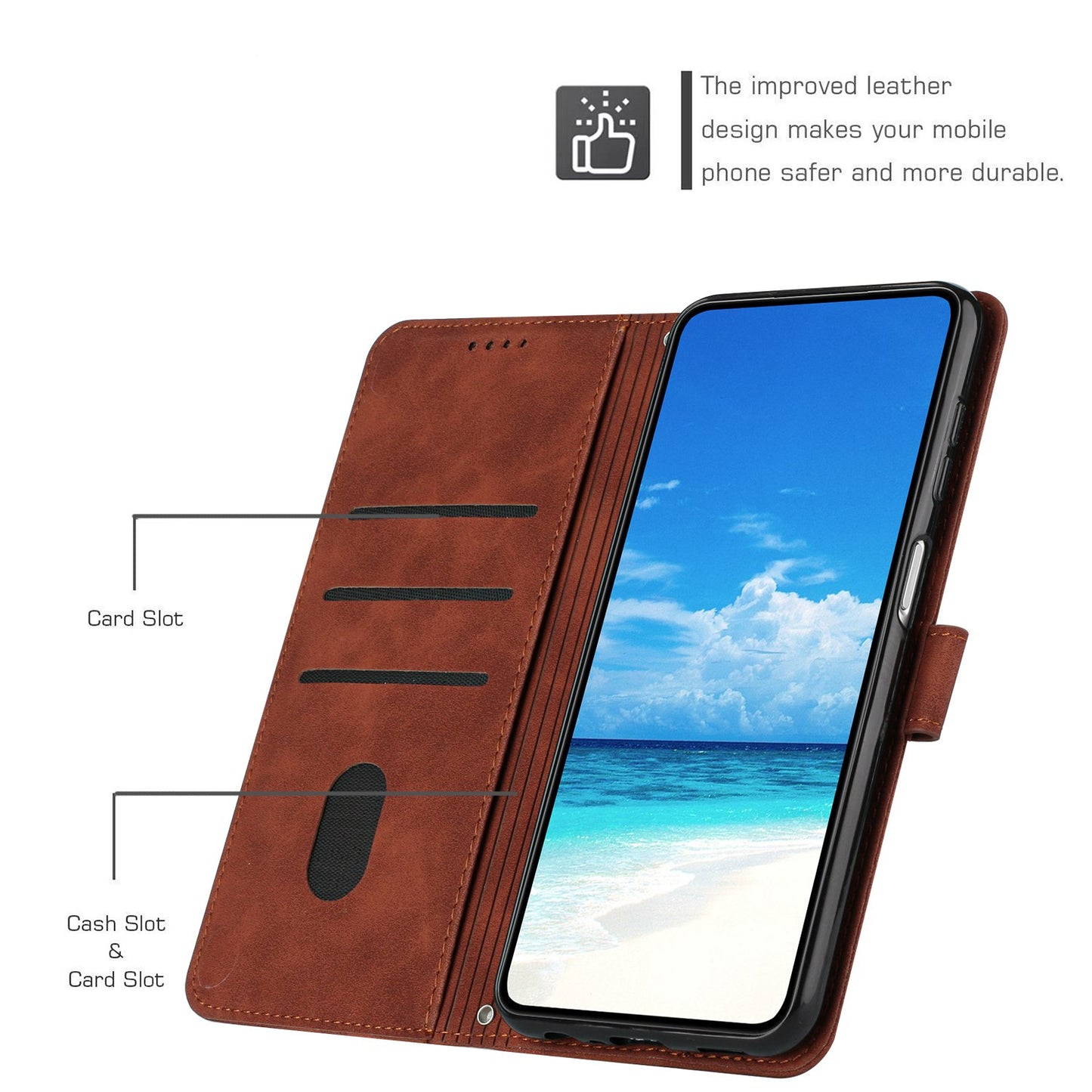 For iPhone 13 Pro 6.1 inch Heart Shape Imprinted Skin-touch Feeling Case PU Leather Wallet Viewing Stand Phone Shell with Strap
