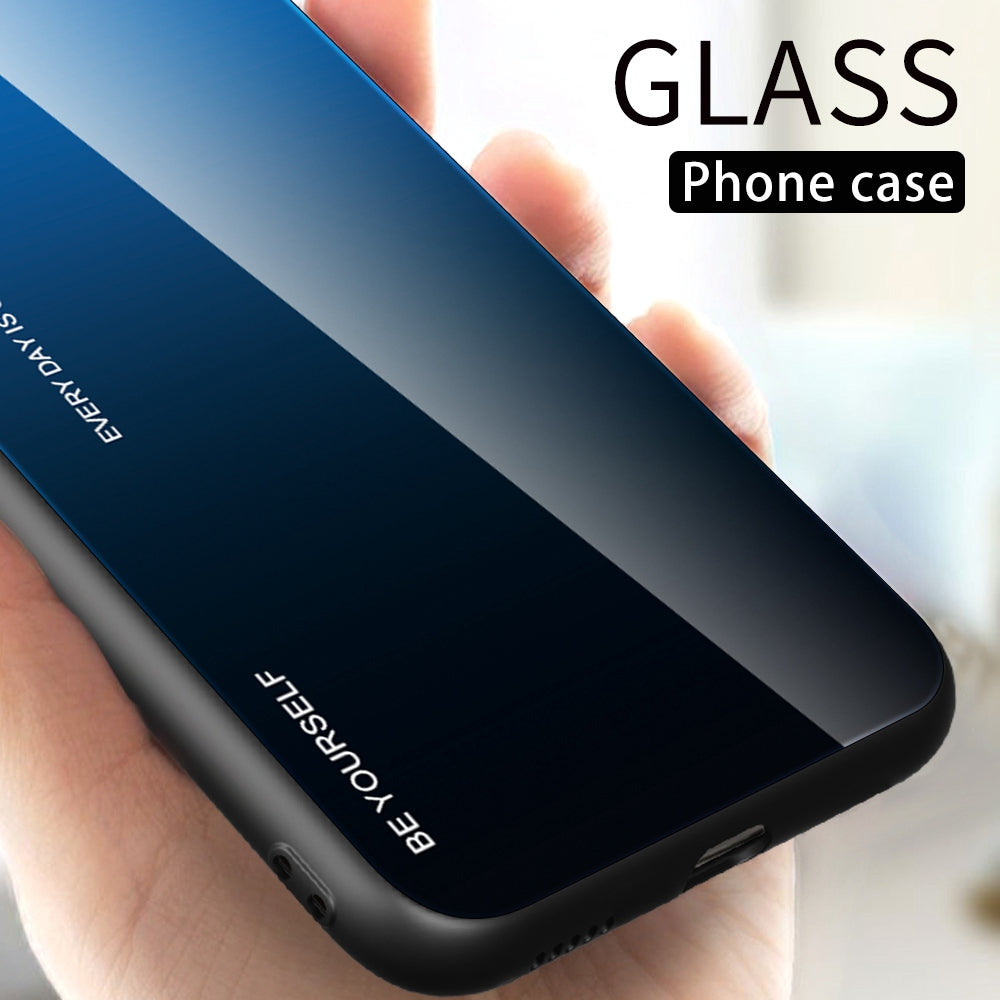 Gradient Color Design Case for Xiaomi 12 5G/12X 5G/12S 5G, Tempered Glass + PC + TPU Well-protected Cover Phone Shell