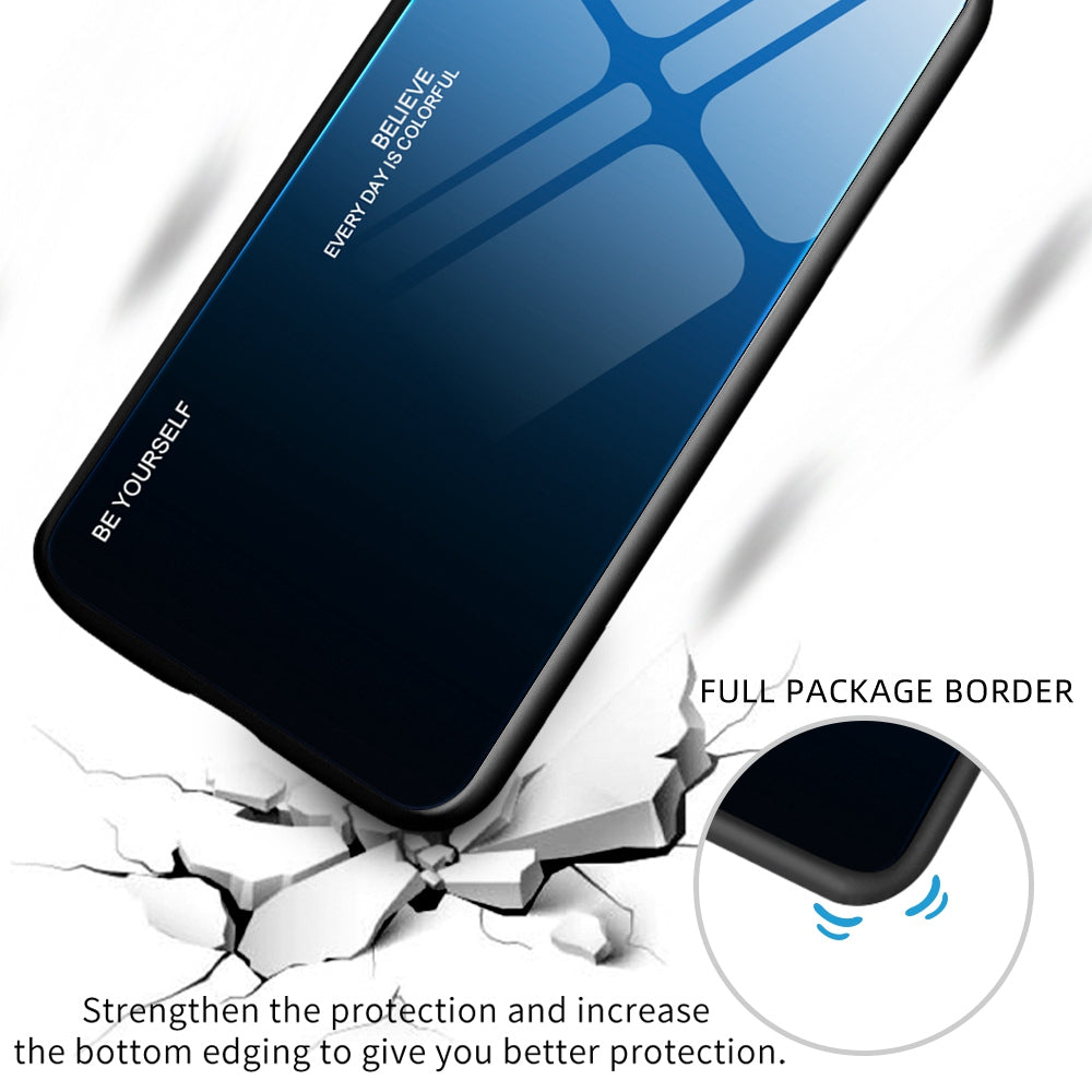 Gradient Color Design Case for Xiaomi 12 5G/12X 5G/12S 5G, Tempered Glass + PC + TPU Well-protected Cover Phone Shell