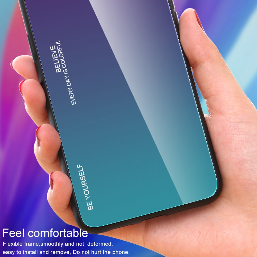 Gradient Color Design Case for Xiaomi 12 5G/12X 5G/12S 5G, Tempered Glass + PC + TPU Well-protected Cover Phone Shell