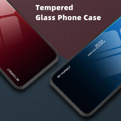 Gradient Color Design Case for Xiaomi 12 5G/12X 5G/12S 5G, Tempered Glass + PC + TPU Well-protected Cover Phone Shell