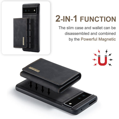 DG.MING M1 Series For Google Pixel 7 5G Magnetic 2-in-1 Wallet PC+TPU+PU Leather Phone Protective Case