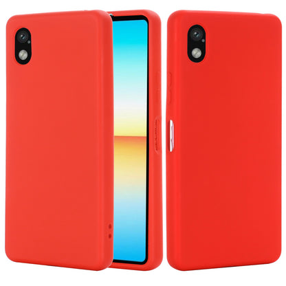 For Sony Xperia Ace III Shockproof Soft Liquid Silicone Phone Case Wear-resistant Precise Cutouts Back Cover with Strap