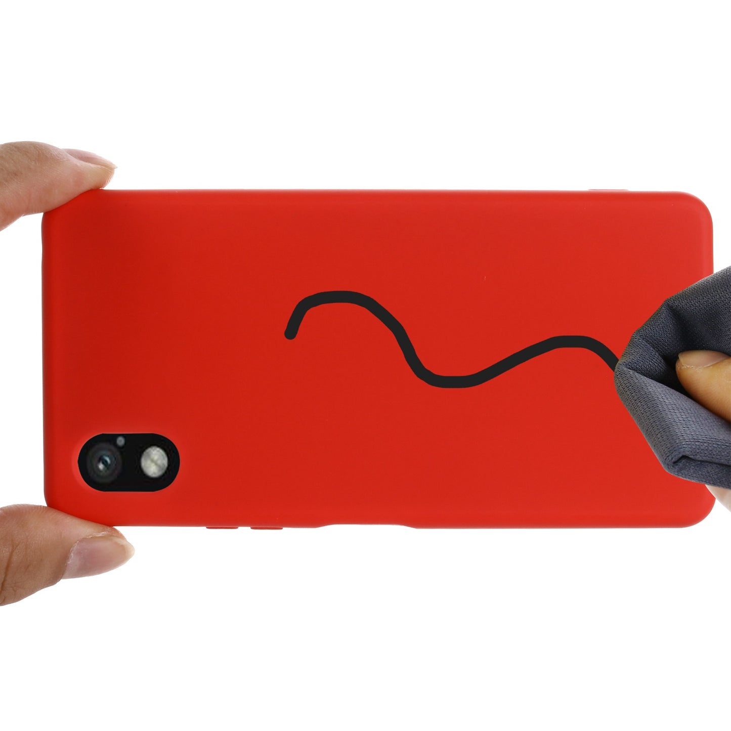 For Sony Xperia Ace III Shockproof Soft Liquid Silicone Phone Case Wear-resistant Precise Cutouts Back Cover with Strap