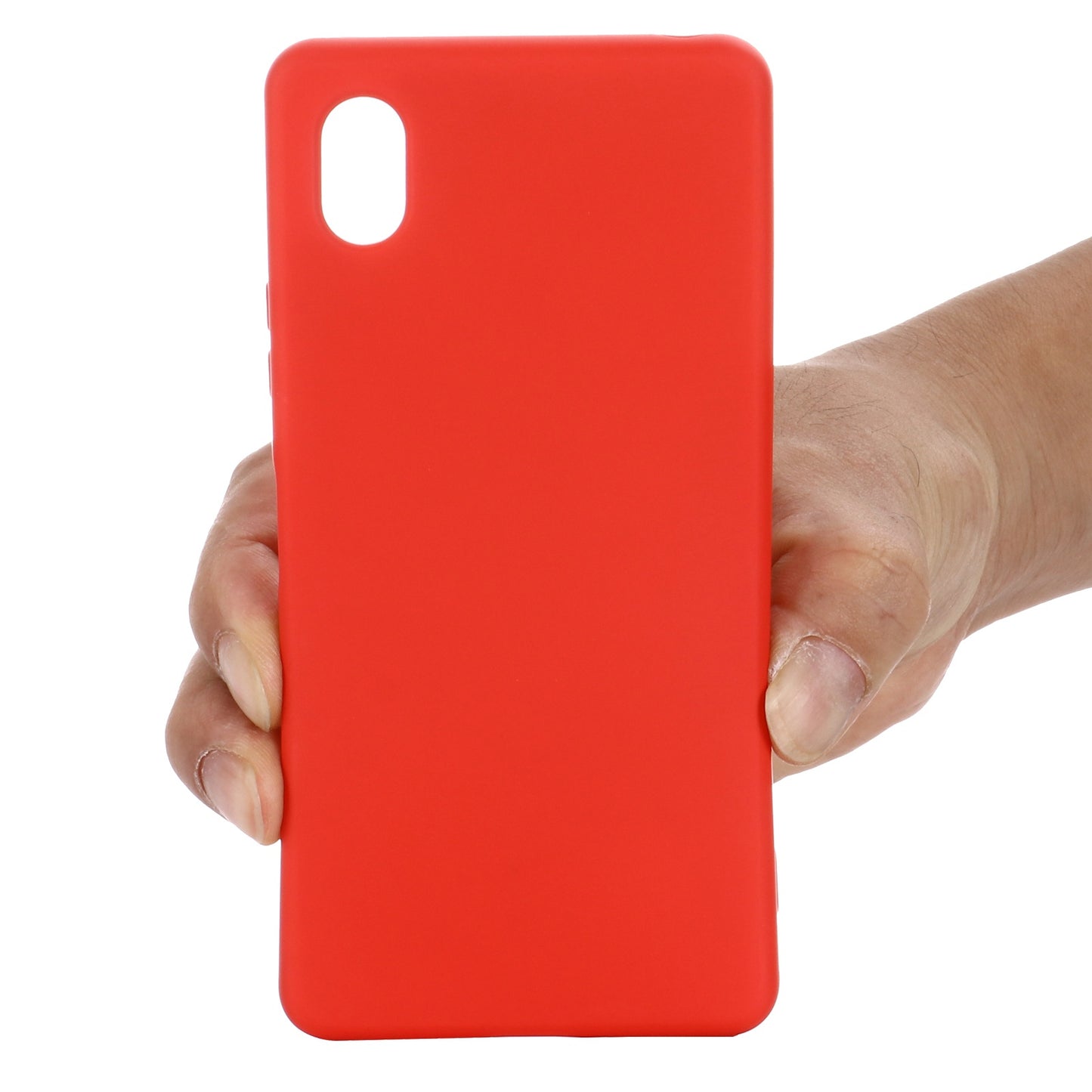 For Sony Xperia Ace III Shockproof Soft Liquid Silicone Phone Case Wear-resistant Precise Cutouts Back Cover with Strap