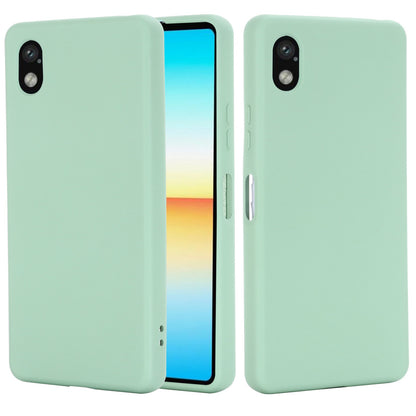 For Sony Xperia Ace III Shockproof Soft Liquid Silicone Phone Case Wear-resistant Precise Cutouts Back Cover with Strap