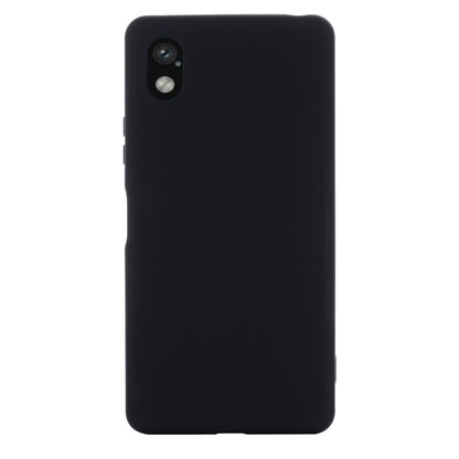 For Sony Xperia Ace III Shockproof Soft Liquid Silicone Phone Case Wear-resistant Precise Cutouts Back Cover with Strap