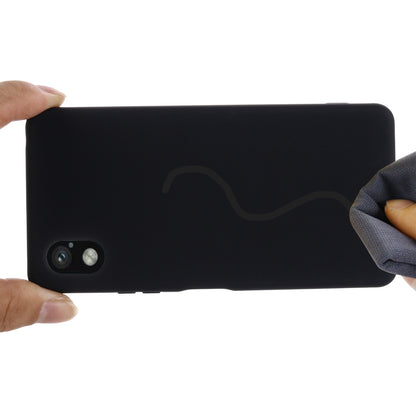 For Sony Xperia Ace III Shockproof Soft Liquid Silicone Phone Case Wear-resistant Precise Cutouts Back Cover with Strap