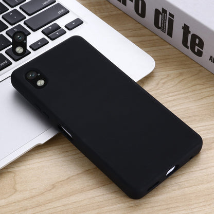 For Sony Xperia Ace III Shockproof Soft Liquid Silicone Phone Case Wear-resistant Precise Cutouts Back Cover with Strap