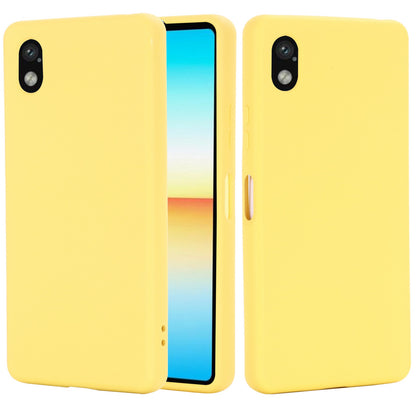For Sony Xperia Ace III Shockproof Soft Liquid Silicone Phone Case Wear-resistant Precise Cutouts Back Cover with Strap