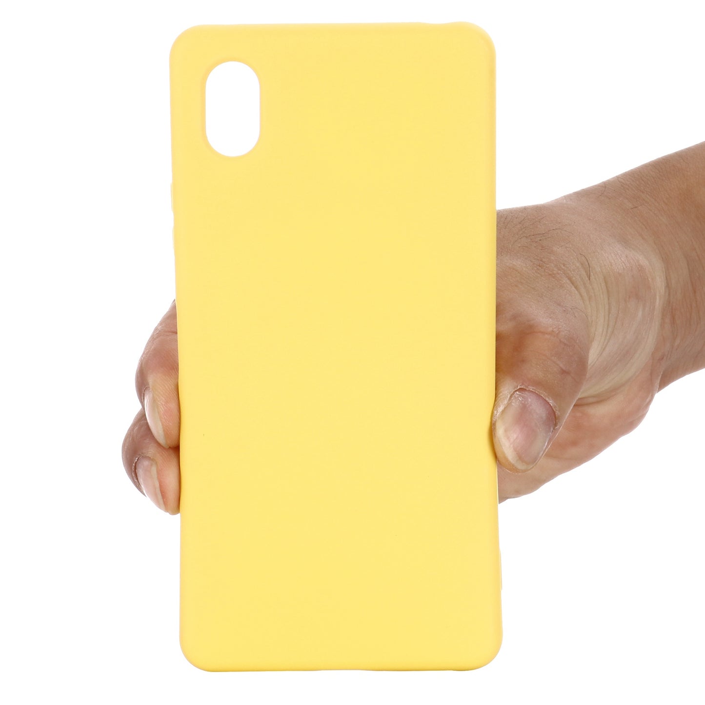 For Sony Xperia Ace III Shockproof Soft Liquid Silicone Phone Case Wear-resistant Precise Cutouts Back Cover with Strap