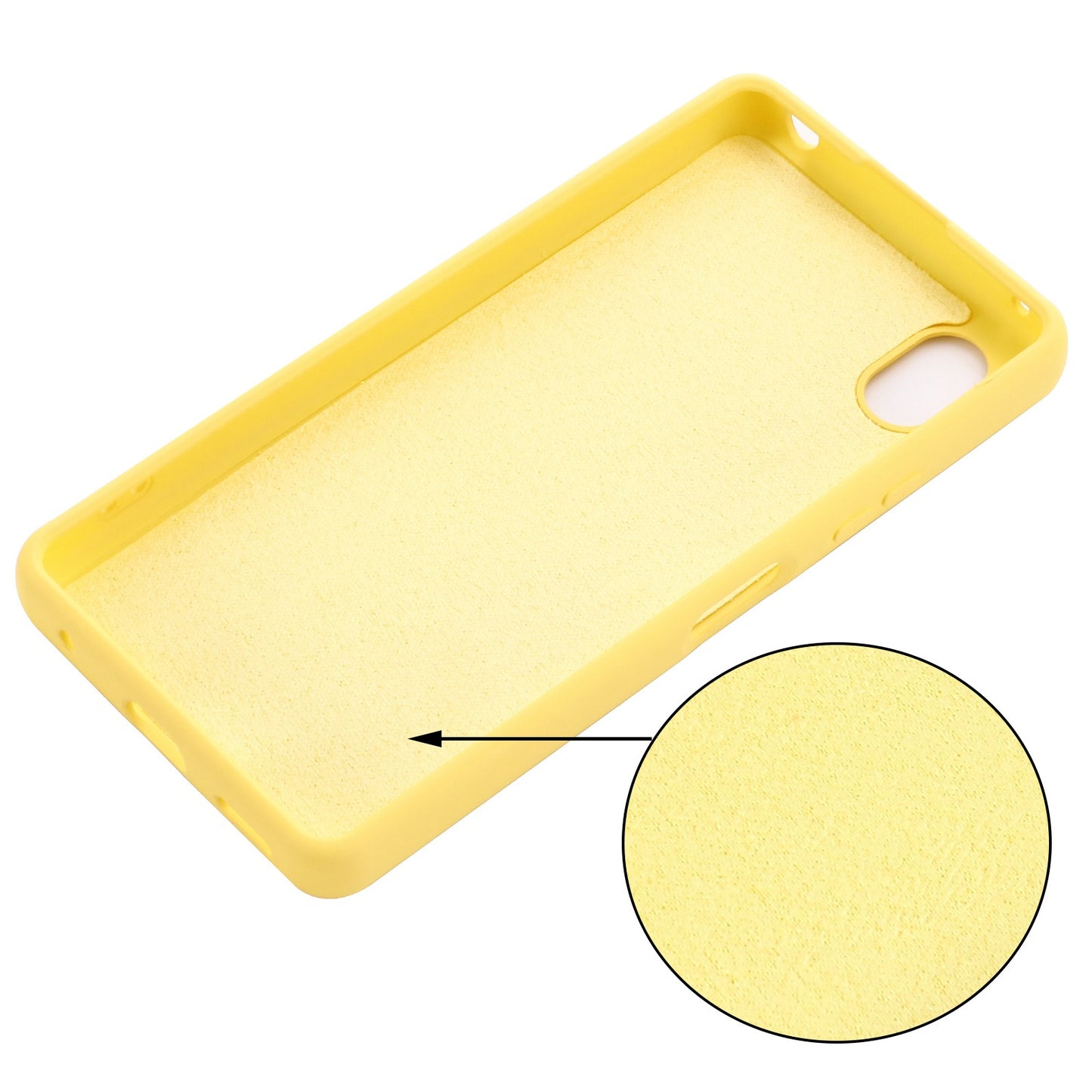 For Sony Xperia Ace III Shockproof Soft Liquid Silicone Phone Case Wear-resistant Precise Cutouts Back Cover with Strap
