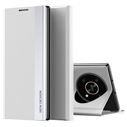 For Honor X9 5G/X30 5G/Magic4 Lite 5G Wear-resistant PU Leather Stand Function Case Magnetic Absorption Electroplating Anti-drop Cell Phone Cover