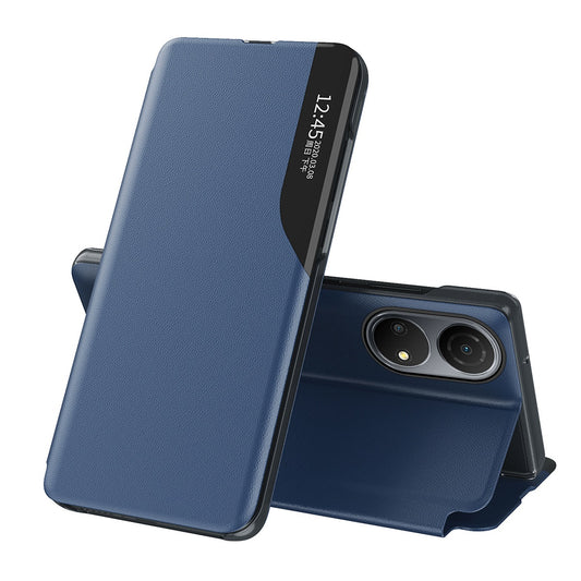 For Honor Play 30 Plus 5G/X7 Magnetic Auto Closing Clear View Window Phone Case Adjustable Stand Leather Protective Shell