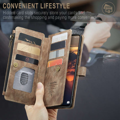 For Samsung Galaxy A53 5G CASEME C30 Series Anti-drop Phone Zipper Wallet Case PU Leather Multiple Card Slots Stand Flip Cover