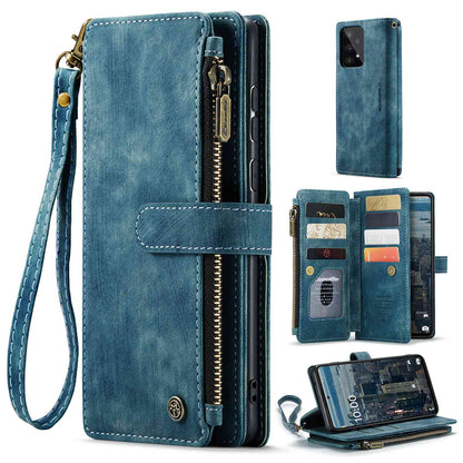 For Samsung Galaxy A53 5G CASEME C30 Series Anti-drop Phone Zipper Wallet Case PU Leather Multiple Card Slots Stand Flip Cover