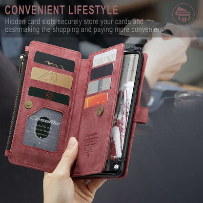 For Samsung Galaxy A53 5G CASEME C30 Series Anti-drop Phone Zipper Wallet Case PU Leather Multiple Card Slots Stand Flip Cover