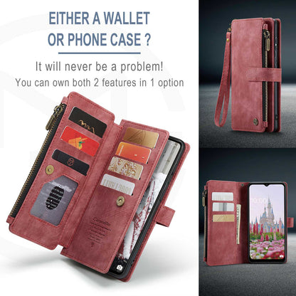 For Samsung Galaxy A53 5G CASEME C30 Series Anti-drop Phone Zipper Wallet Case PU Leather Multiple Card Slots Stand Flip Cover