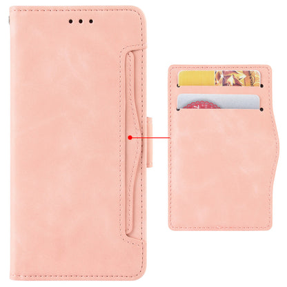 For Infinix Hot 12i 4G Multiple Card Slots PU Leather Cover Double Magnetic Clasp Full-protection Phone Stand Wallet Case