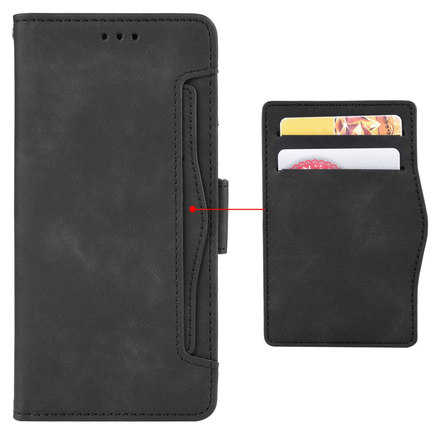 For Infinix Hot 12i 4G Multiple Card Slots PU Leather Cover Double Magnetic Clasp Full-protection Phone Stand Wallet Case