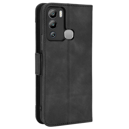 For Infinix Hot 12i 4G Multiple Card Slots PU Leather Cover Double Magnetic Clasp Full-protection Phone Stand Wallet Case