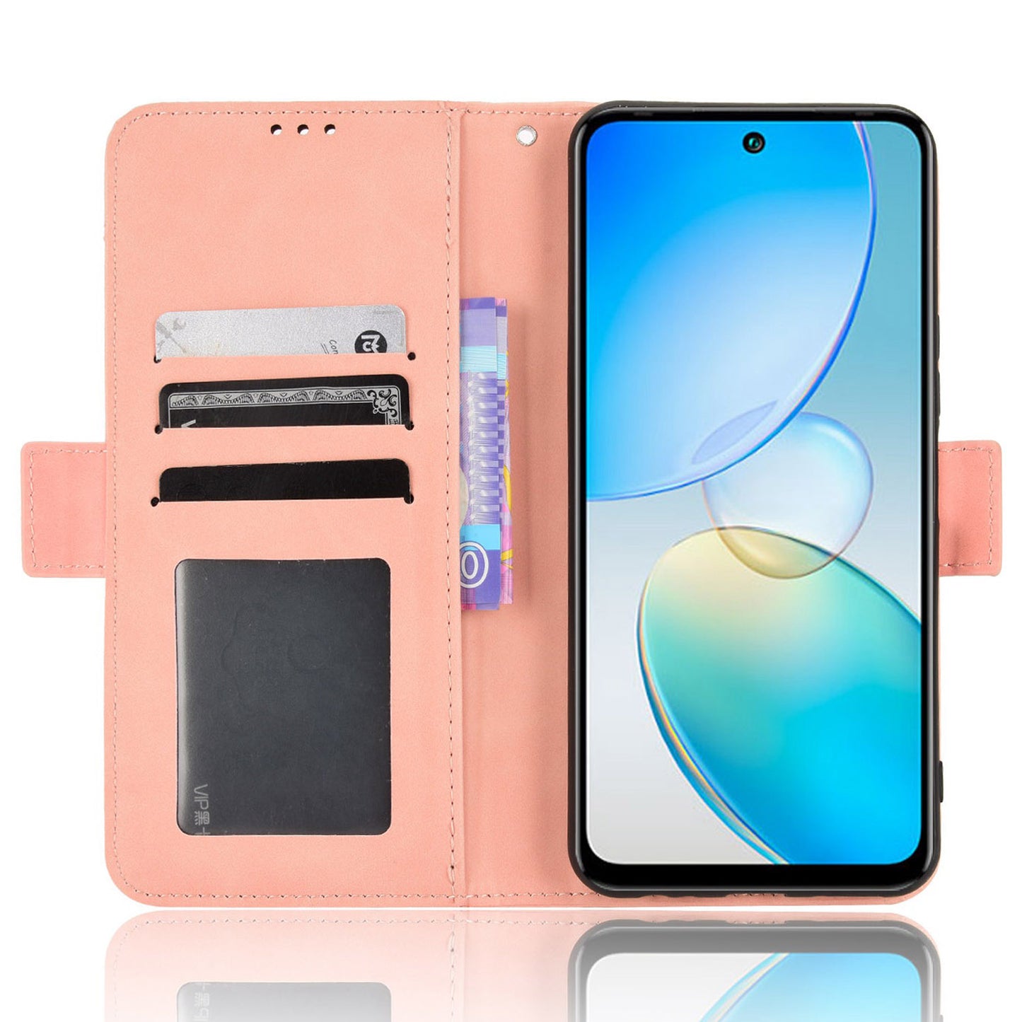 For Infinix Hot 12 4G Multiple Card Slots PU Leather Phone Cover Double Magnetic Clasp Drop-proof Stand Wallet Case