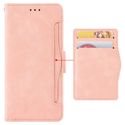 For Infinix Hot 12 4G Multiple Card Slots PU Leather Phone Cover Double Magnetic Clasp Drop-proof Stand Wallet Case