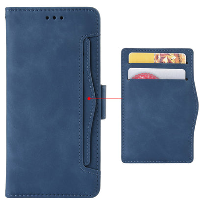 For Infinix Hot 12 4G Multiple Card Slots PU Leather Phone Cover Double Magnetic Clasp Drop-proof Stand Wallet Case