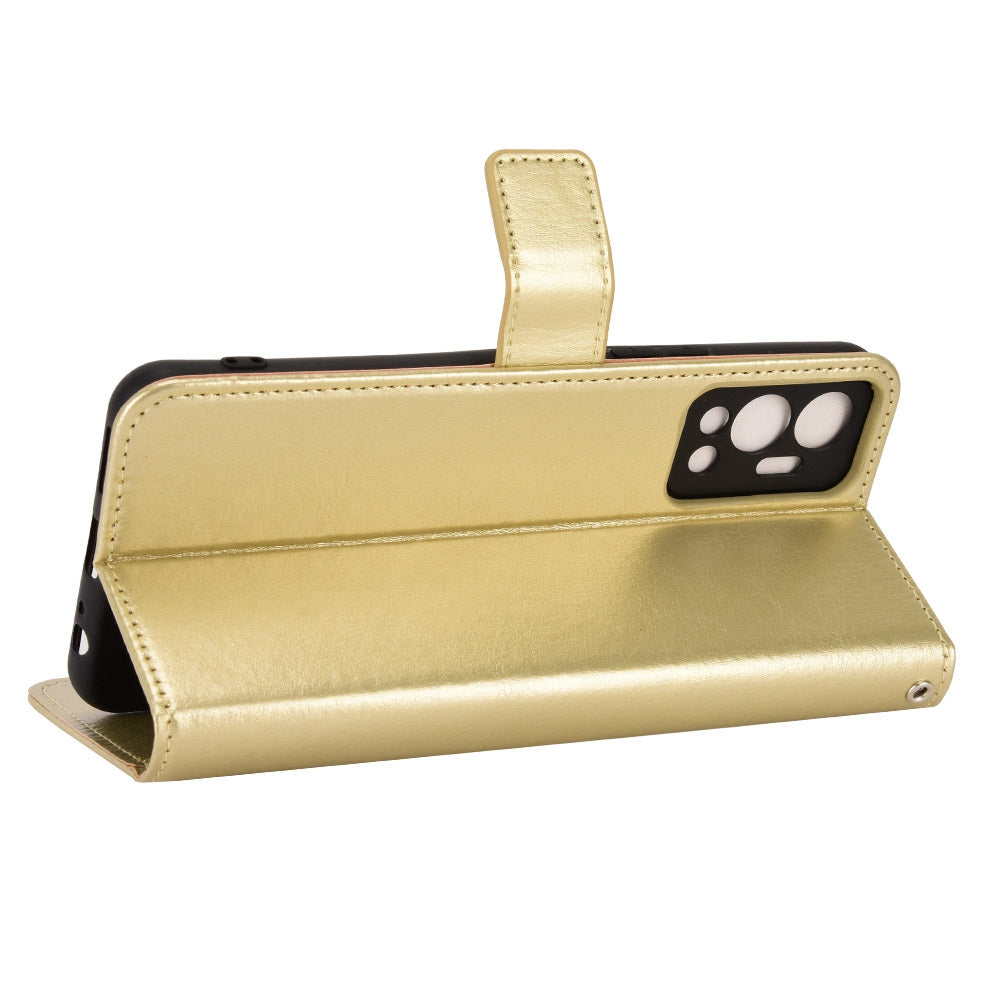 For Infinix Hot 12 4G Phone Stand Wallet Protective Case Crazy Horse Texture Magnetic Clasp PU Leather Cover