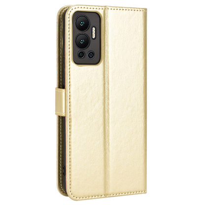 For Infinix Hot 12 4G Phone Stand Wallet Protective Case Crazy Horse Texture Magnetic Clasp PU Leather Cover
