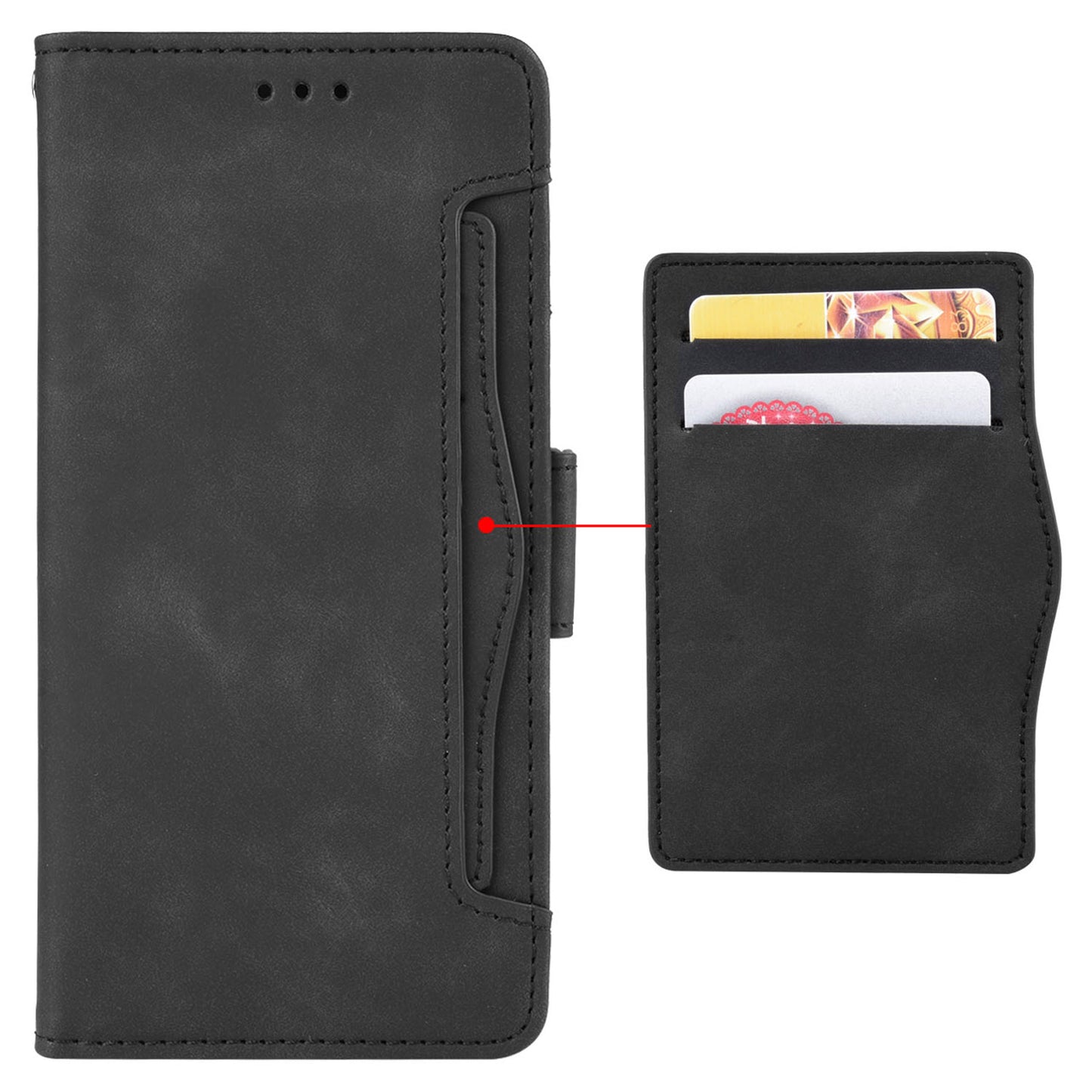 For Infinix Hot 12 Play 4G Anti-scratch Phone Flip Case with Multiple Card Slots PU Leather Phone Cover Double Magnetic Clasp Stand Wallet Case