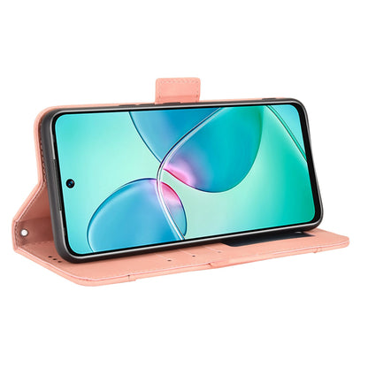 For Infinix Hot 12 Play 4G Anti-scratch Phone Flip Case with Multiple Card Slots PU Leather Phone Cover Double Magnetic Clasp Stand Wallet Case