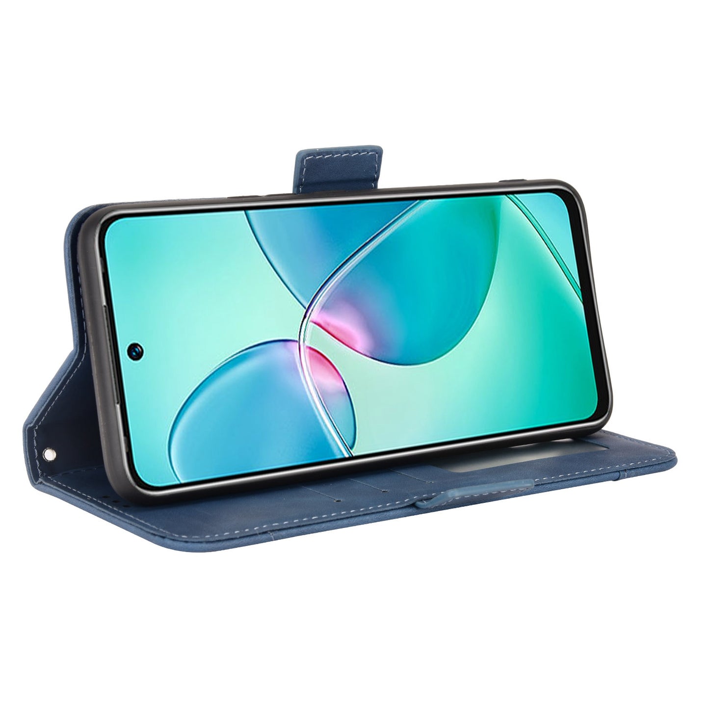 For Infinix Hot 12 Play 4G Anti-scratch Phone Flip Case with Multiple Card Slots PU Leather Phone Cover Double Magnetic Clasp Stand Wallet Case
