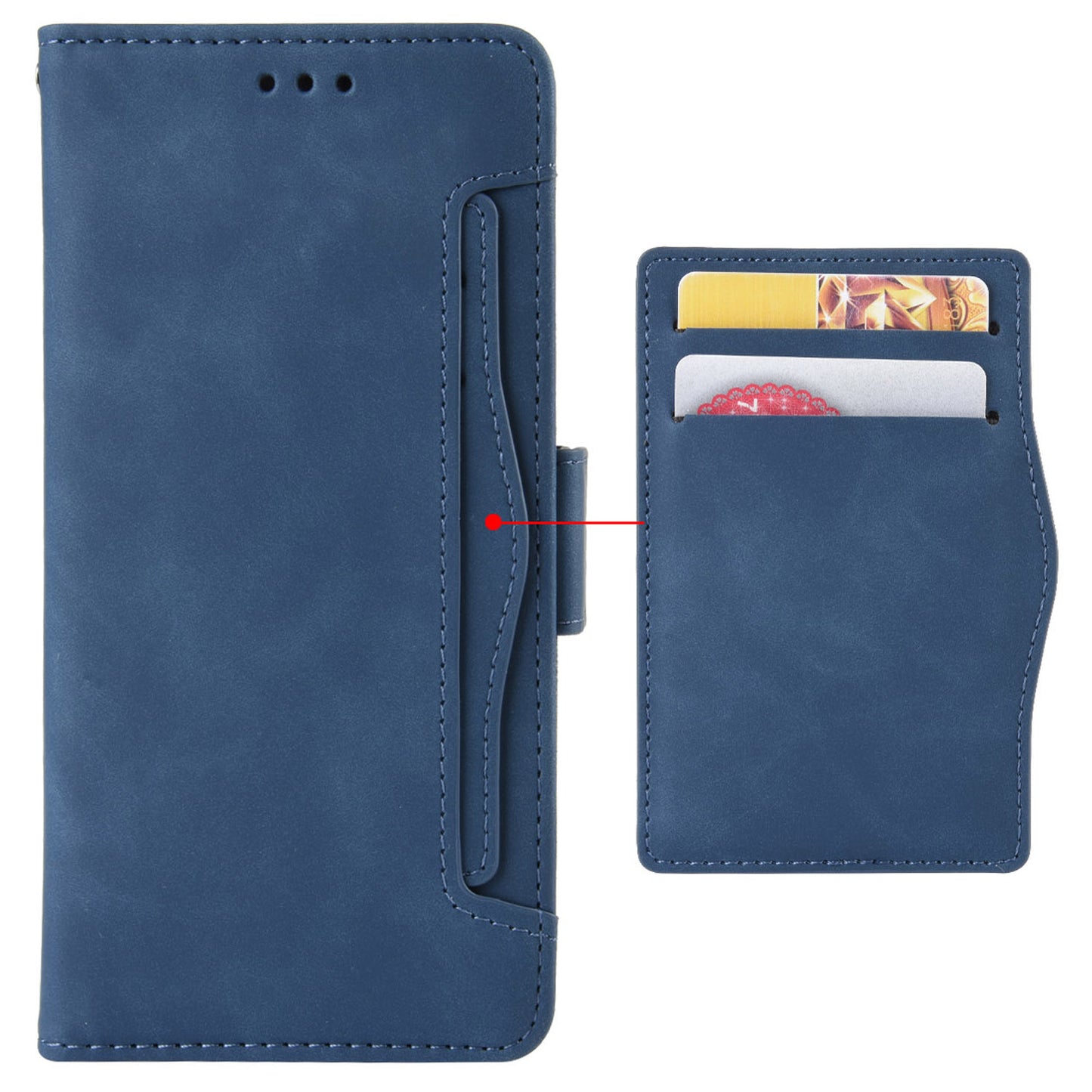 For Infinix Hot 12 Play 4G Anti-scratch Phone Flip Case with Multiple Card Slots PU Leather Phone Cover Double Magnetic Clasp Stand Wallet Case