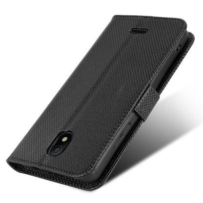 For Nokia C100 4G Diamond Texture Stand Wallet Phone Case PU Leather + TPU Full Protection Cover