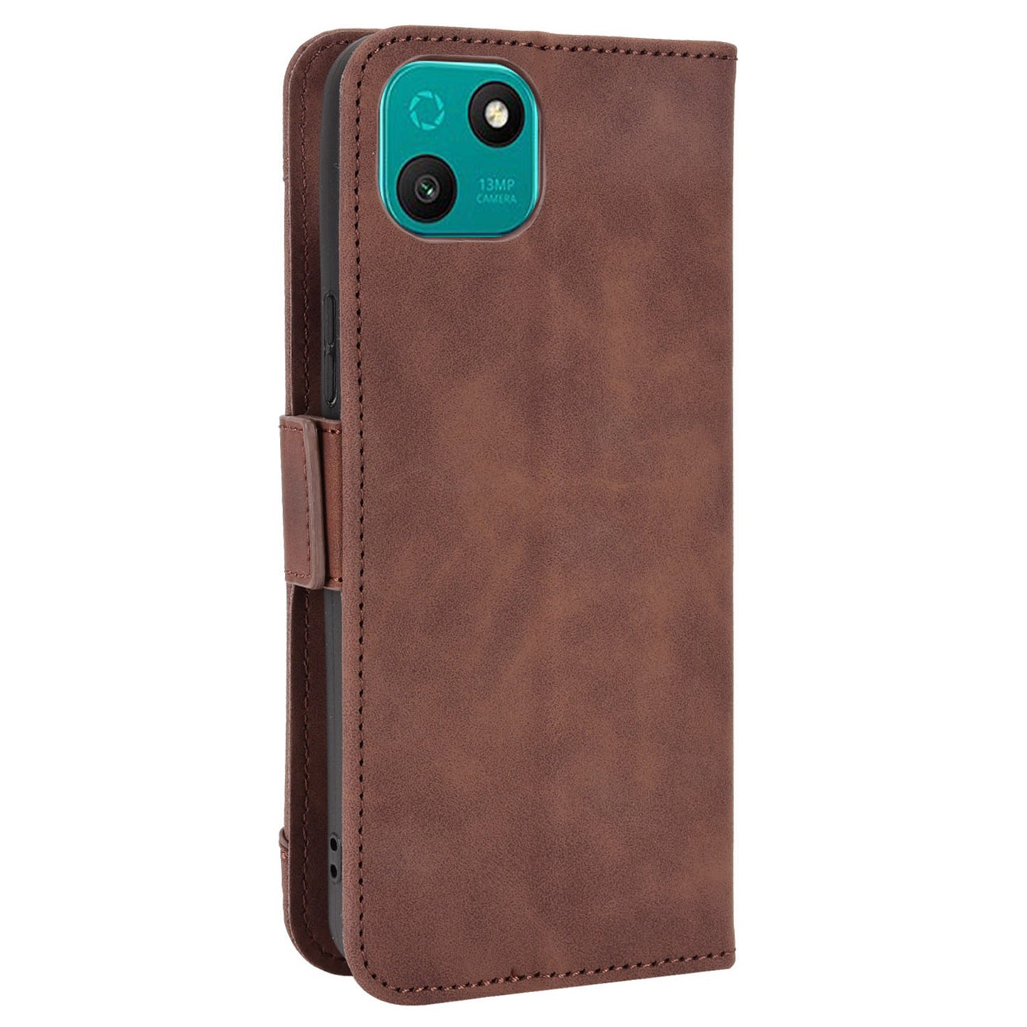 Multiple Card Slots Phone Case for Wiko T10 4G, Double Magnetic Clasp PU Leather Stand Wallet Protective Cover