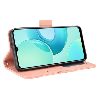 Multiple Card Slots Phone Case for Wiko T10 4G, Double Magnetic Clasp PU Leather Stand Wallet Protective Cover