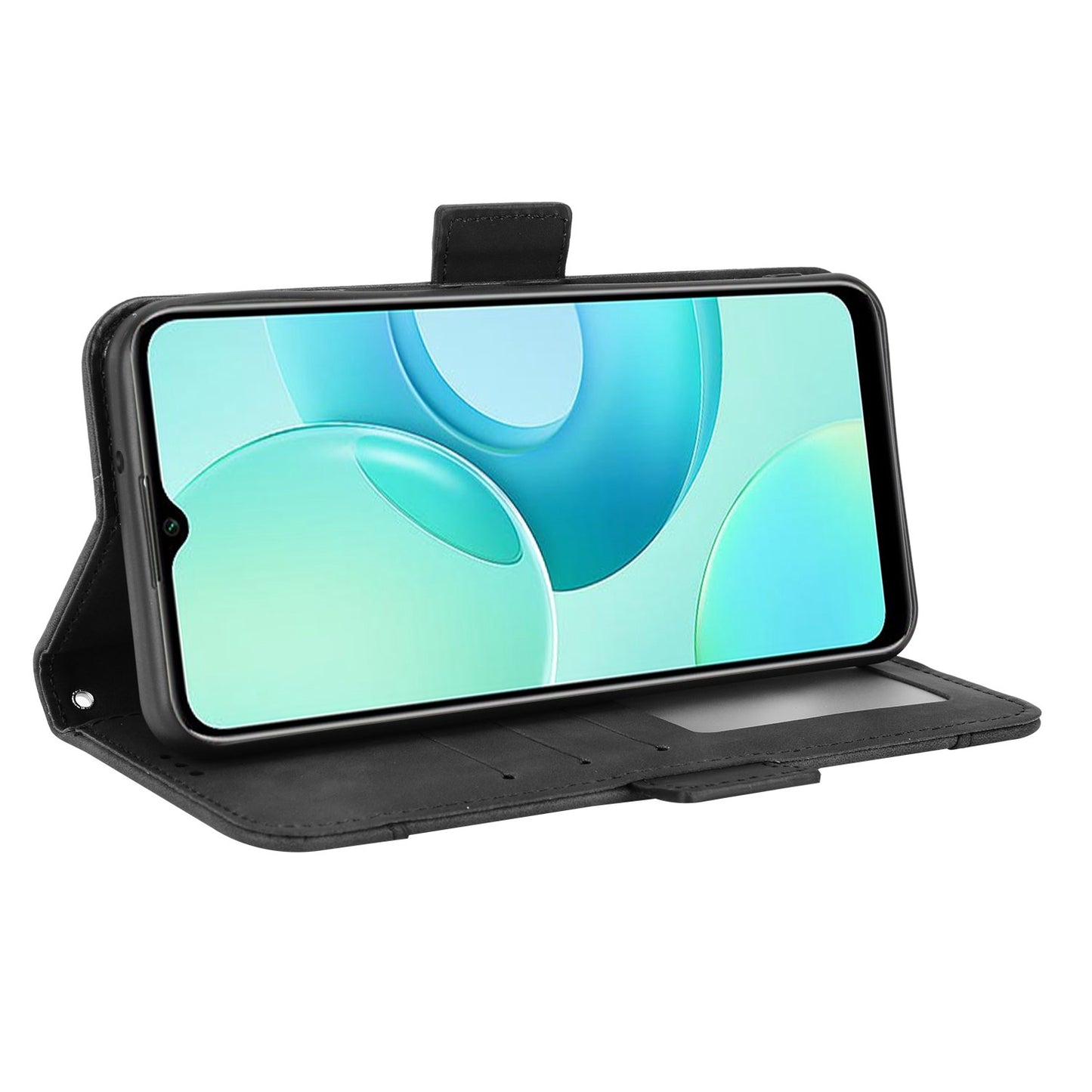 Multiple Card Slots Phone Case for Wiko T10 4G, Double Magnetic Clasp PU Leather Stand Wallet Protective Cover