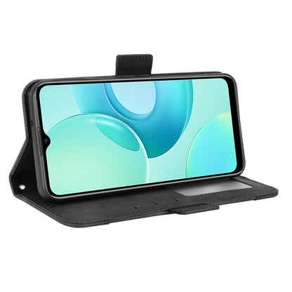 Multiple Card Slots Phone Case for Wiko T10 4G, Double Magnetic Clasp PU Leather Stand Wallet Protective Cover