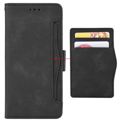 Multiple Card Slots Phone Case for Wiko T10 4G, Double Magnetic Clasp PU Leather Stand Wallet Protective Cover