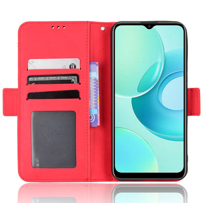 Multiple Card Slots Phone Case for Wiko T10 4G, Double Magnetic Clasp PU Leather Stand Wallet Protective Cover