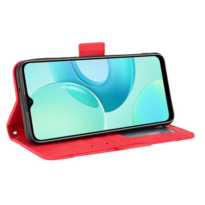 Multiple Card Slots Phone Case for Wiko T10 4G, Double Magnetic Clasp PU Leather Stand Wallet Protective Cover