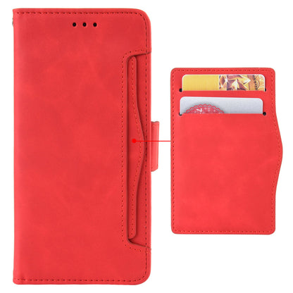 Multiple Card Slots Phone Case for Wiko T10 4G, Double Magnetic Clasp PU Leather Stand Wallet Protective Cover