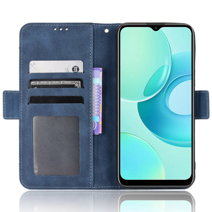 Multiple Card Slots Phone Case for Wiko T10 4G, Double Magnetic Clasp PU Leather Stand Wallet Protective Cover